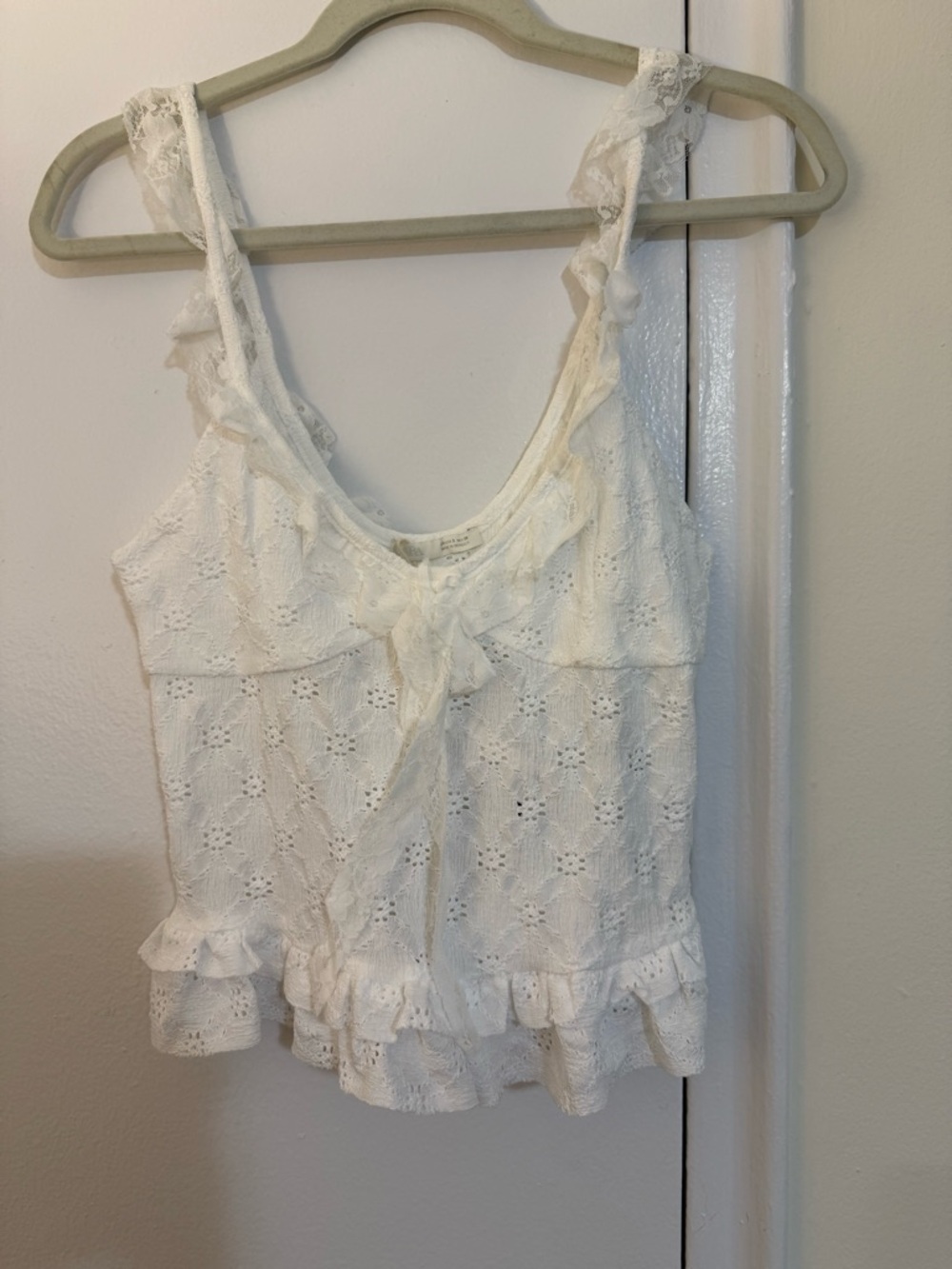 NWT Zara Lace Ruffle Tank Top